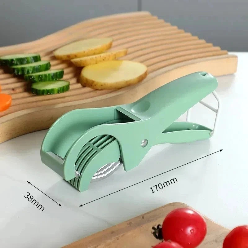 HooFun Kitchen Tools Stainless Steel Vegetable and Fruit Slicer Multi Functional Salad Slicer Kitchen Accessories